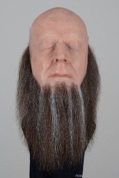 Beard, Brown Grey, 20 cm / 8"